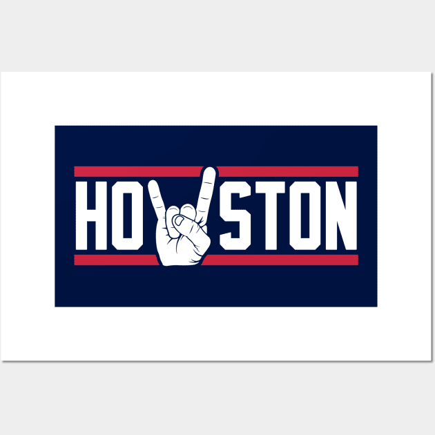 Houston Horns - Navy Wall Art by KFig21